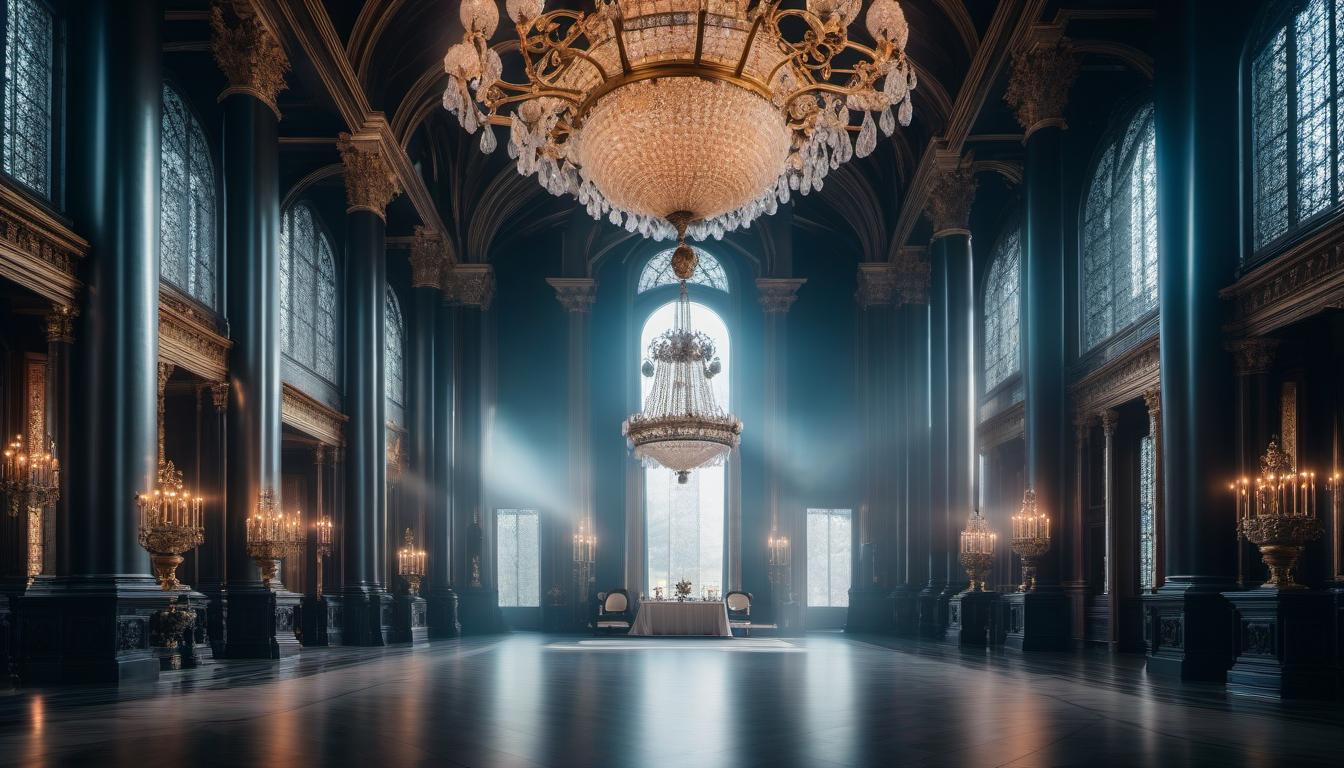  cinematic photo Baroque interior, luxury, ceremonial hall, big hall, light wall, emperor throne, marble, front view, . 35mm photograph, film, bokeh, professional, 4k, highly detailed hyperrealistic, full body, detailed clothing, highly detailed, cinematic lighting, stunningly beautiful, intricate, sharp focus, f/1. 8, 85mm, (centered image composition), (professionally color graded), ((bright soft diffused light)), volumetric fog, trending on instagram, trending on tumblr, HDR 4K, 8K