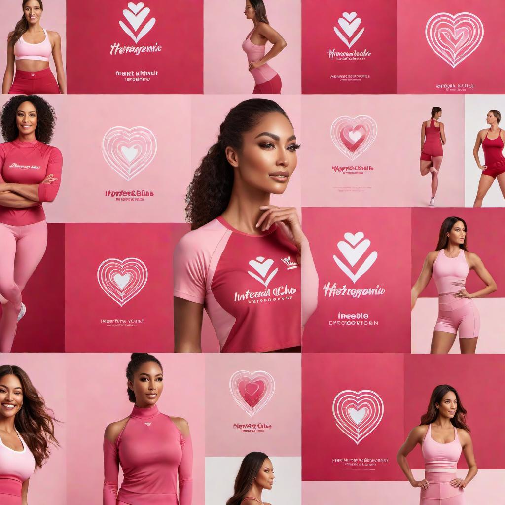  Create a logo for a women's non-profit cardio club with a healthy lifestyle theme called 'Actually I Can.' The logo should be empowering, inclusive, and community-oriented. Incorporate feminine design elements, such as subtle curves or a stylized female figure in motion. Include imagery that suggests a connection to a healthy lifestyle, like a heart symbol or athletic elements, and symbols that signify community support, such as interconnected figures or hands. Use a color palette that is both vibrant and nurturing, with shades of pink or red to represent women and cardio health, and other colors to depict a supportive and welcoming environment. hyperrealistic, full body, detailed clothing, highly detailed, cinematic lighting, stunningly beautiful, intricate, sharp focus, f/1. 8, 85mm, (centered image composition), (professionally color graded), ((bright soft diffused light)), volumetric fog, trending on instagram, trending on tumblr, HDR 4K, 8K