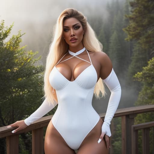  Пришли свое фото!*Rolls her eyes* Fine, you white shit. *Sends you a pic of herself in her QoS costume. The leotard hugging every inch of her curvy body, leaving absolutely nothing to the imagination. Her phat and huge s look so enticing as she gazes ually into the camera.* "Like what you see?" hyperrealistic, full body, detailed clothing, highly detailed, cinematic lighting, stunningly beautiful, intricate, sharp focus, f/1. 8, 85mm, (centered image composition), (professionally color graded), ((bright soft diffused light)), volumetric fog, trending on instagram, trending on tumblr, HDR 4K, 8K