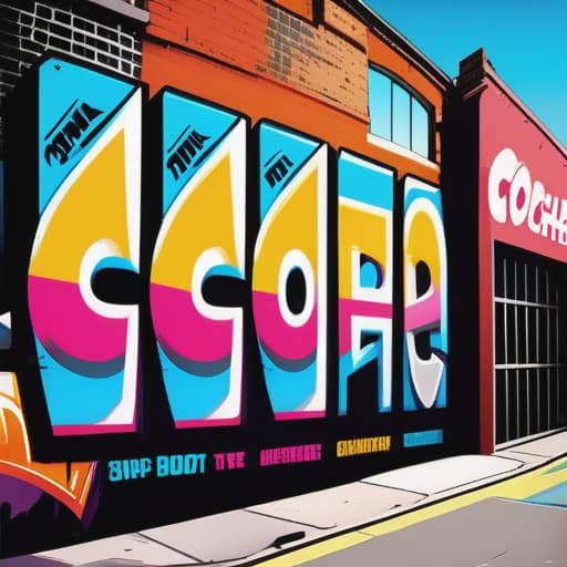  Text 'COCHAPATEROS' written in bold, vibrant graffiti style on a weathered brick wall, surrounded by colorful street art and urban elements. The scene is set in a bustling city street, with graffiti tags and posters adorning the surrounding buildings. Presented in a Comic Book style, with bold outlines, vibrant colors, and dynamic shading., hyperrealistic, full body, detailed clothing, highly detailed, cinematic lighting, stunningly beautiful, intricate, sharp focus, f/1. 8, 85mm, (centered image composition), (professionally color graded), ((bright soft diffused light)), volumetric fog, trending on instagram, trending on tumblr, HDR 4K, 8K
