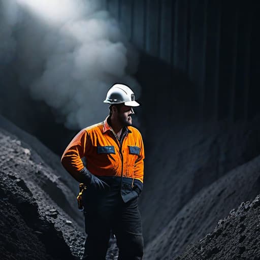  Alliance Resource Partners: Coal Miner Dives into Bitcoin Mining for Growth hyperrealistic, full body, detailed clothing, highly detailed, cinematic lighting, stunningly beautiful, intricate, sharp focus, f/1. 8, 85mm, (centered image composition), (professionally color graded), ((bright soft diffused light)), volumetric fog, trending on instagram, trending on tumblr, HDR 4K, 8K