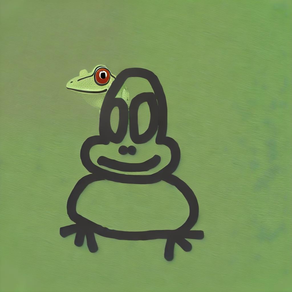  a cartoon character of a frog, best quality, masterpiece