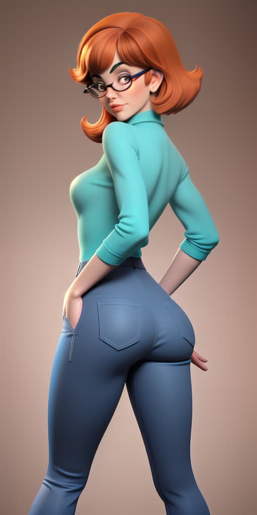  Velma from Scooby Doo 1969, back, in pants