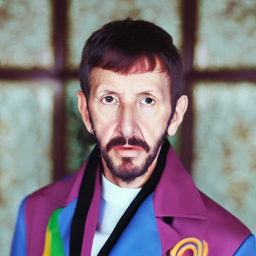 portrait+ style Ringo Starr queer face