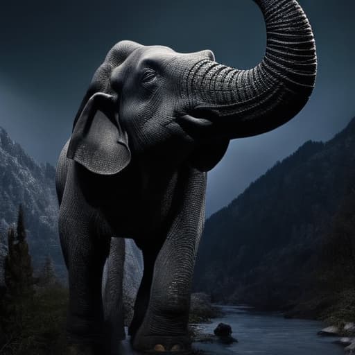  um elefante desenhando hyperrealistic, full body, detailed clothing, highly detailed, cinematic lighting, stunningly beautiful, intricate, sharp focus, f/1. 8, 85mm, (centered image composition), (professionally color graded), ((bright soft diffused light)), volumetric fog, trending on instagram, trending on tumblr, HDR 4K, 8K