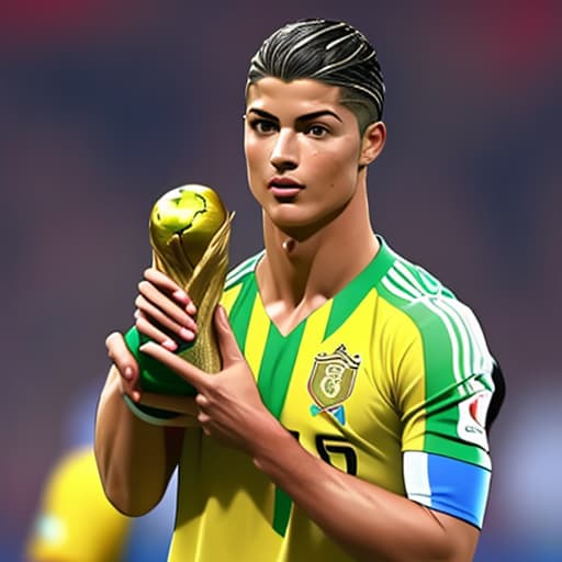  Cr7 holding the World Cup