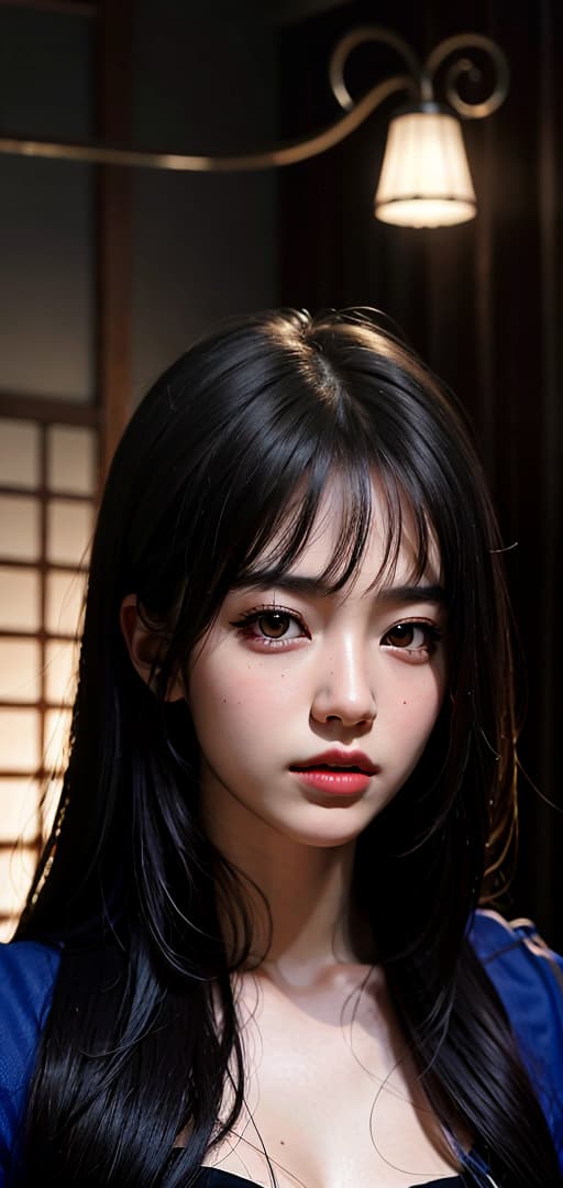  Best quality, masterpiece, ultra high res, (photorealistic:1.4), raw photo, (detail face:1.3), (realistic skin), deep shadow, dramatic lighting, cute, beautiful, a woman, semi-long hair, stylish, Japanese, student, deep shadow, dramatic lighting, portrait, portrait size, unedited, symmetrical balance