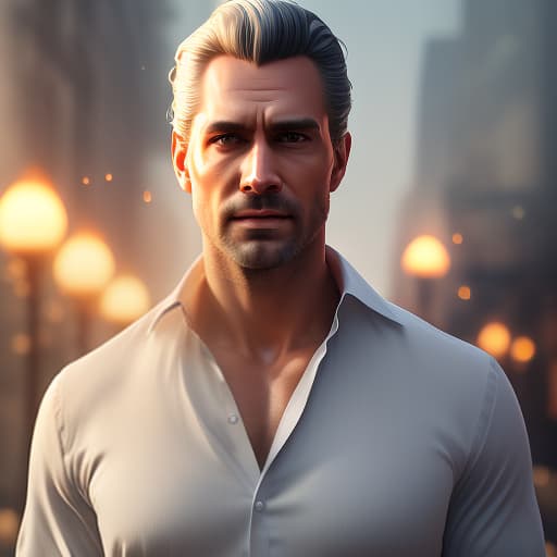  A handsome man in a white shirt with his hair slicked back looks forward and covers the girl's eyes with his hand. She sees nothing and stands before the man, facing away from him., Photorealistic, Hyperrealistic, Hyperdetailed, analog style, demure, detailed skin, pores, smirk, smiling eyes, matte skin, soft lighting, subsurface scattering, realistic, heavy shadow, masterpiece, best quality, ultra realistic, 8k, golden ratio, Intricate, High Detail, film photography, soft focus hyperrealistic, full body, detailed clothing, highly detailed, cinematic lighting, stunningly beautiful, intricate, sharp focus, f/1. 8, 85mm, (centered image composition), (professionally color graded), ((bright soft diffused light)), volumetric fog, trending on instagram, trending on tumblr, HDR 4K, 8K