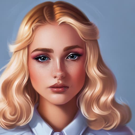 portrait+ style british queer youtuber blonde female face