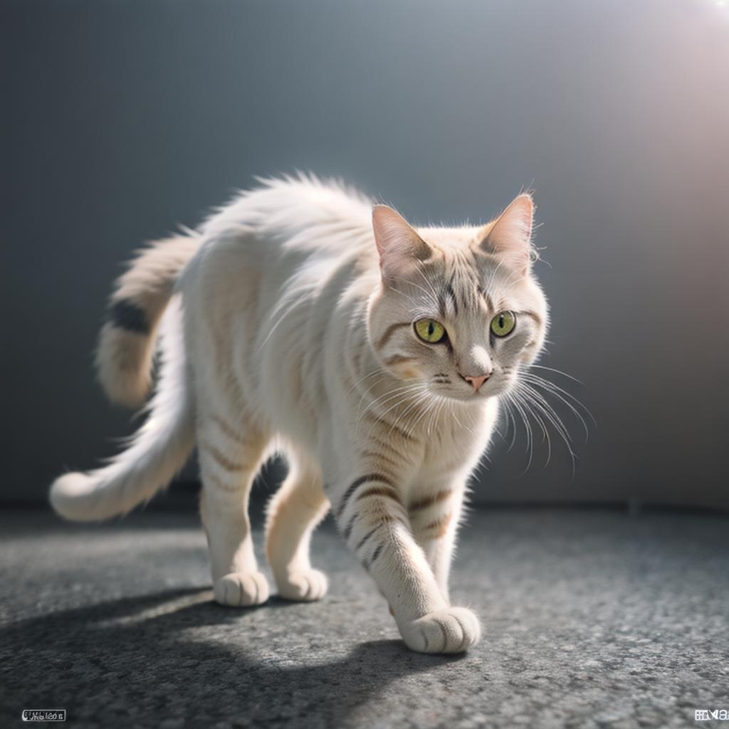  @PB_ImgGenBot Cat hyperrealistic, full body, detailed clothing, highly detailed, cinematic lighting, stunningly beautiful, intricate, sharp focus, f/1. 8, 85mm, (centered image composition), (professionally color graded), ((bright soft diffused light)), volumetric fog, trending on instagram, trending on tumblr, HDR 4K, 8K