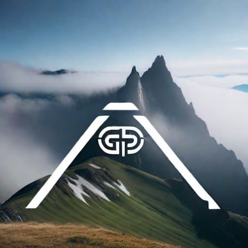  logo in mountains witn the text "GPTutor" hyperrealistic, full body, detailed clothing, highly detailed, cinematic lighting, stunningly beautiful, intricate, sharp focus, f/1. 8, 85mm, (centered image composition), (professionally color graded), ((bright soft diffused light)), volumetric fog, trending on instagram, trending on tumblr, HDR 4K, 8K
