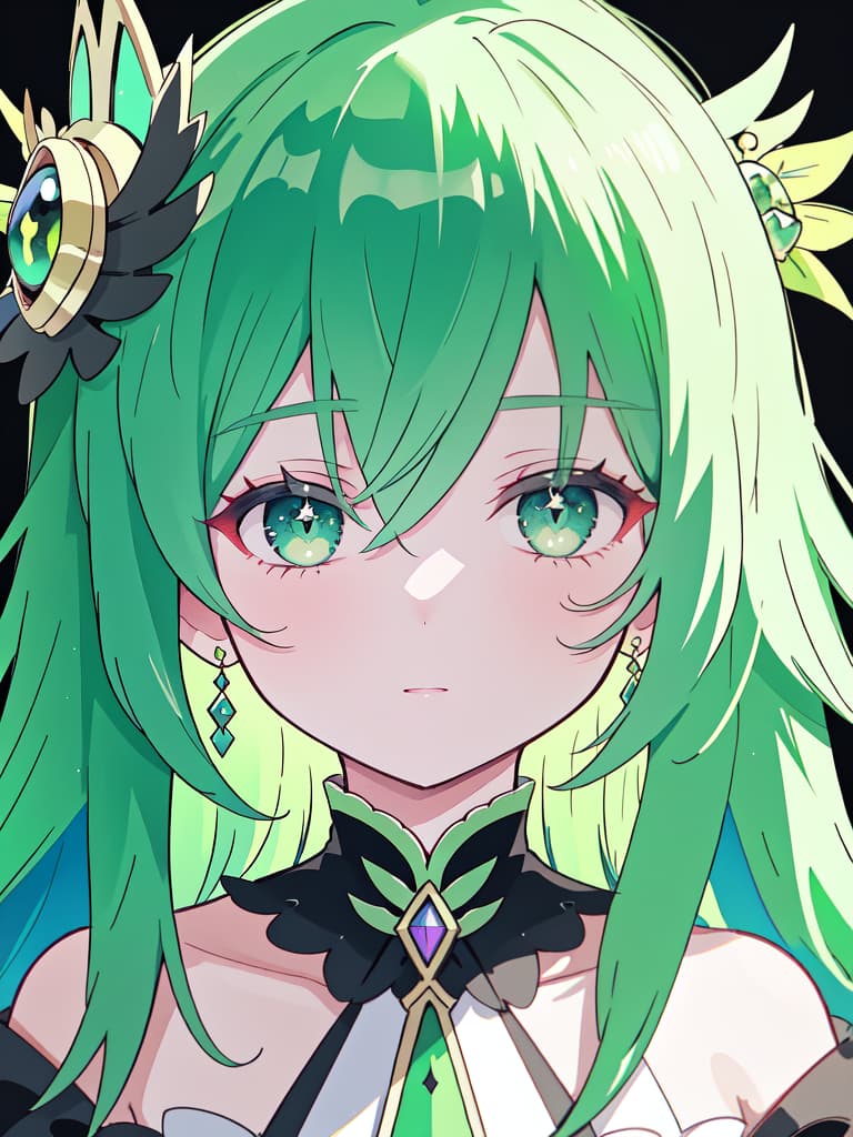  Death Mask's green hair character, masterpiece, best quality,8k,ultra detailed,high resolution,an extremely delicate and beautiful,hyper detail