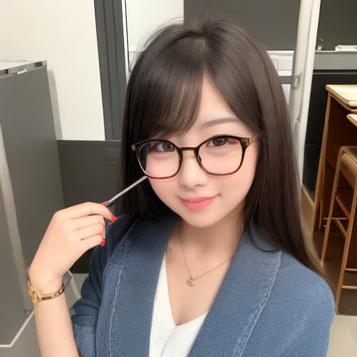  Elementary girl glasses Japan girl cute