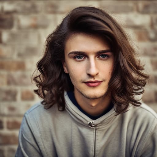 portrait+ style russian queer youtuber brunette very cute dude face