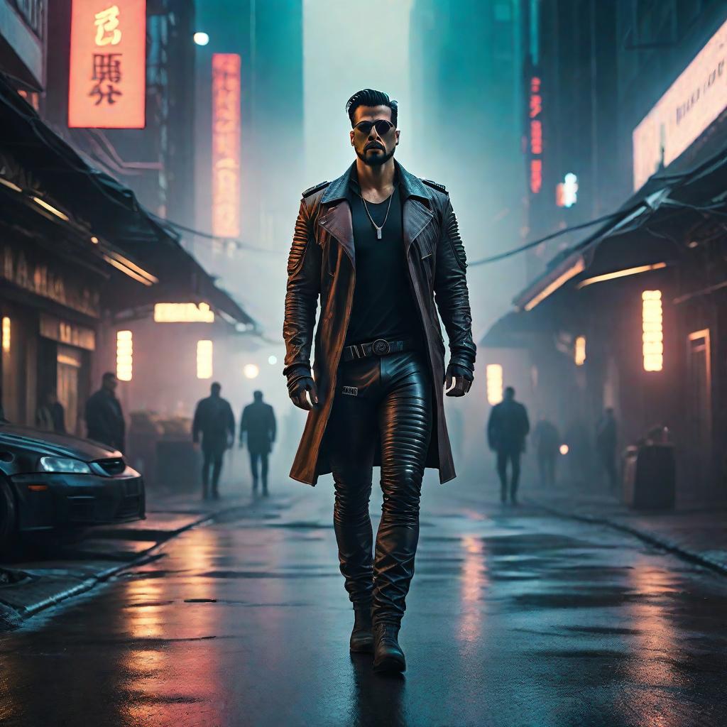  Mine Tugay walks barefoot in a cyberpunk atmosphered city hyperrealistic, full body, detailed clothing, highly detailed, cinematic lighting, stunningly beautiful, intricate, sharp focus, f/1. 8, 85mm, (centered image composition), (professionally color graded), ((bright soft diffused light)), volumetric fog, trending on instagram, trending on tumblr, HDR 4K, 8K