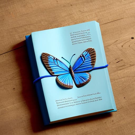  a flying bleu butterfly book