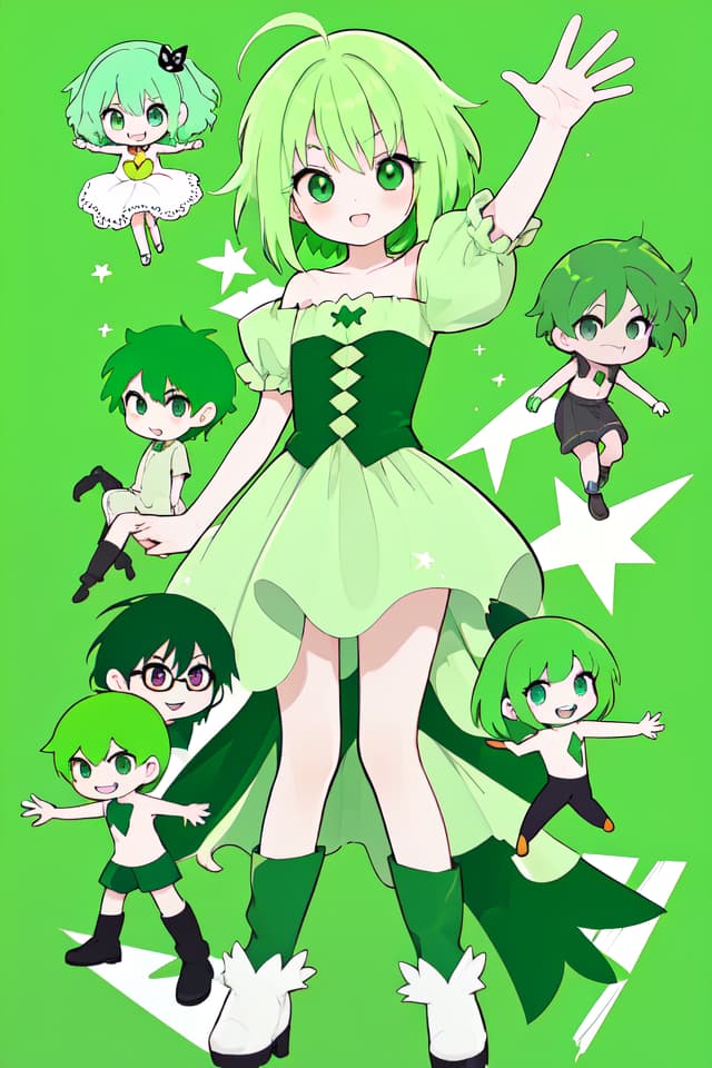  Green hair character Super Deluxe