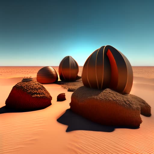 estilovintedois 3D render of a desert scene