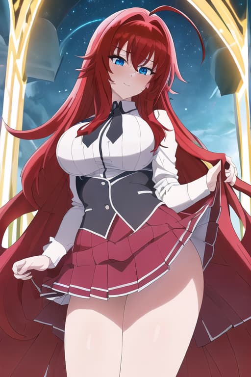  masterpiece, best quality, 1women, long red hair, looking at viewer, :3, cute, black uniform, outdoors, streets, cowboy shot, curvy, (((blue eyes))), rias gremory, red hair, antenna hair, wavy hair, ((beautiful detailed eyes, beautiful detailed glow, lots of glow)), anime screencap,women at pool, compeion , black , masterpiece, best quality, high quality, solo