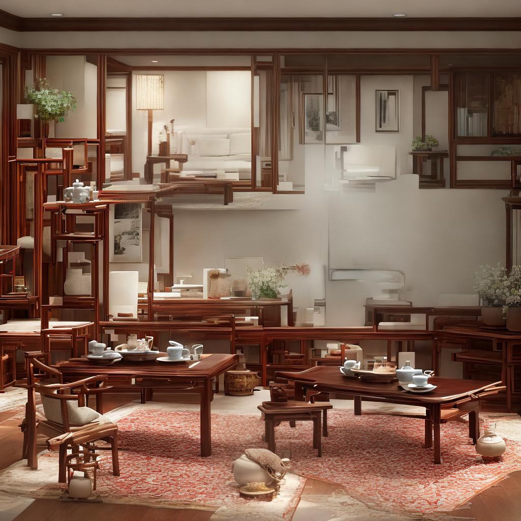  Experience the best quality and attention to detail in this 8k resolution masterpiece. Inspired by the fusion of modern aesthetics and traditional Japanese art, this artwork depicts a serene tea ceremony. The main subject is a ((graceful geisha)) gracefully pouring tea into a delicate porcelain cup. The room is adorned with traditional tatami mats, ((paper sliding doors)), and ((a low wooden table)) with a beautiful floral arrangement. The soft lighting highlights the intricate patterns on the geisha's kimono, creating an atmosphere of elegance and tranquility. hyperrealistic, full body, detailed clothing, highly detailed, cinematic lighting, stunningly beautiful, intricate, sharp focus, f/1. 8, 85mm, (centered image composition), (professionally color graded), ((bright soft diffused light)), volumetric fog, trending on instagram, trending on tumblr, HDR 4K, 8K