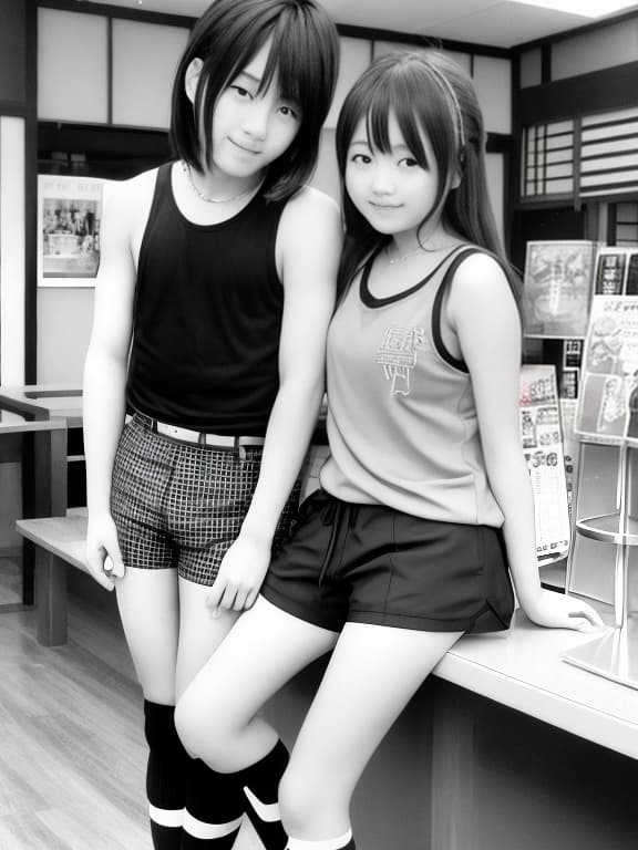  Long high socks, sixth grade, hot pants, tank top, Japanese, cute boy, love hotel, boy.