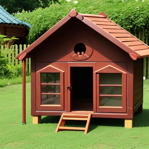  Cat villa, fully functional, wooden, similar to human villa structure,