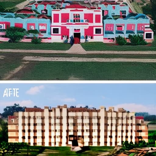  create an image of the Chiquititas orphanage before and after