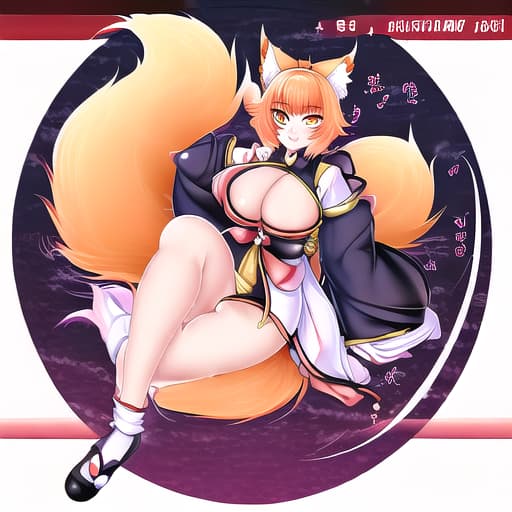  Kawaii kitsune yang girl. over-detailed big bobs