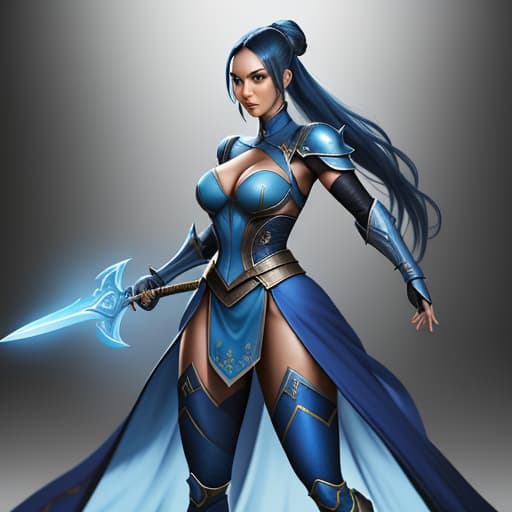  a woman in a blue outfit holding a sword,actress Jessica Alba, kitana from mortal kombat, mortal kombat 11, the queen of blades, in mortal kombat, queen of blades, as a character in tekken, character from mortal kombat, goro from mortal kombat, with scaly looking armor, soul caliber, new costume concept design, water fists of fury, ut 4 hyperrealistic, full body, detailed clothing, highly detailed, cinematic lighting, stunningly beautiful, intricate, sharp focus, f/1. 8, 85mm, (centered image composition), (professionally color graded), ((bright soft diffused light)), volumetric fog, trending on instagram, trending on tumblr, HDR 4K, 8K