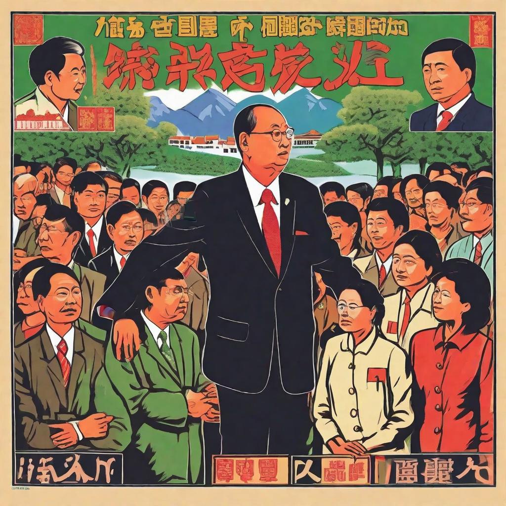  The center of the picture can be a tall and straight representative of the Party member, his/her eyes firm and clear, solemn and serious face, dressed in simple Party member clothes, probably holding an anti-corruption education manual or related documents. Surrounded by a group of Party members, their facial expressions vary, some serious thinking, some discussing, some studying. Background: The background of the picture can present slogans, slogans or related pictures of the party's clean government construction, such as "strict party discipline, promote comprehensive and strict party management","clean government, to govern the party", etc. The whole picture can be displayed through the party members 'expressions and actions to show 