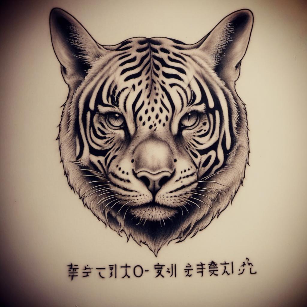  The translation is: "tattoo of an animal that does not exist."