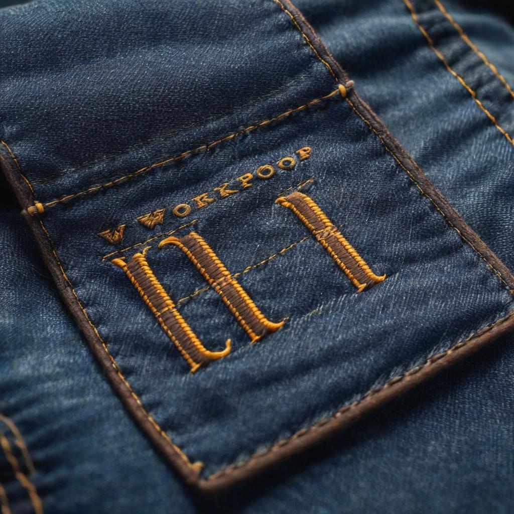  Logo for a workshop sewing denim bags. hyperrealistic, full body, detailed clothing, highly detailed, cinematic lighting, stunningly beautiful, intricate, sharp focus, f/1. 8, 85mm, (centered image composition), (professionally color graded), ((bright soft diffused light)), volumetric fog, trending on instagram, trending on tumblr, HDR 4K, 8K