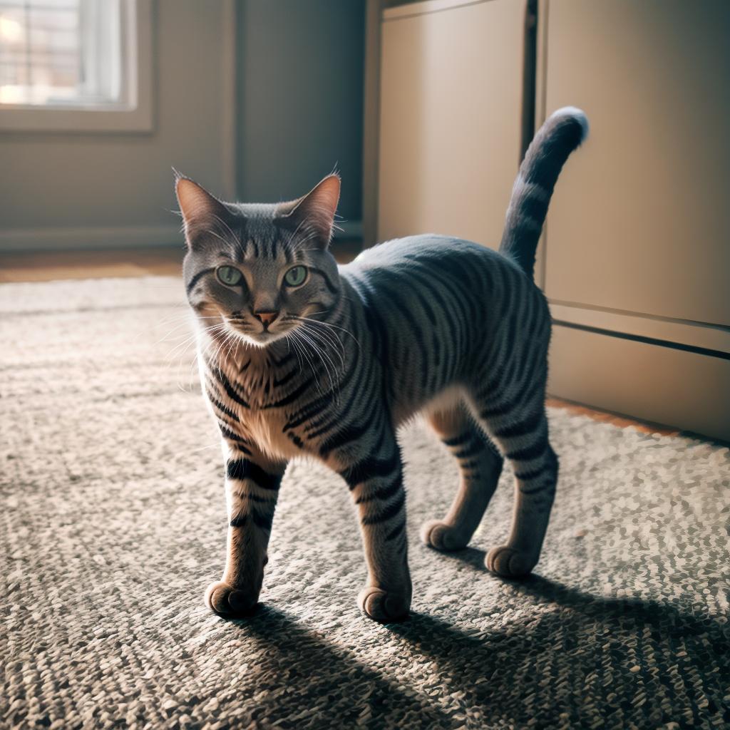  @PB_ImgGenBot Cat hyperrealistic, full body, detailed clothing, highly detailed, cinematic lighting, stunningly beautiful, intricate, sharp focus, f/1. 8, 85mm, (centered image composition), (professionally color graded), ((bright soft diffused light)), volumetric fog, trending on instagram, trending on tumblr, HDR 4K, 8K