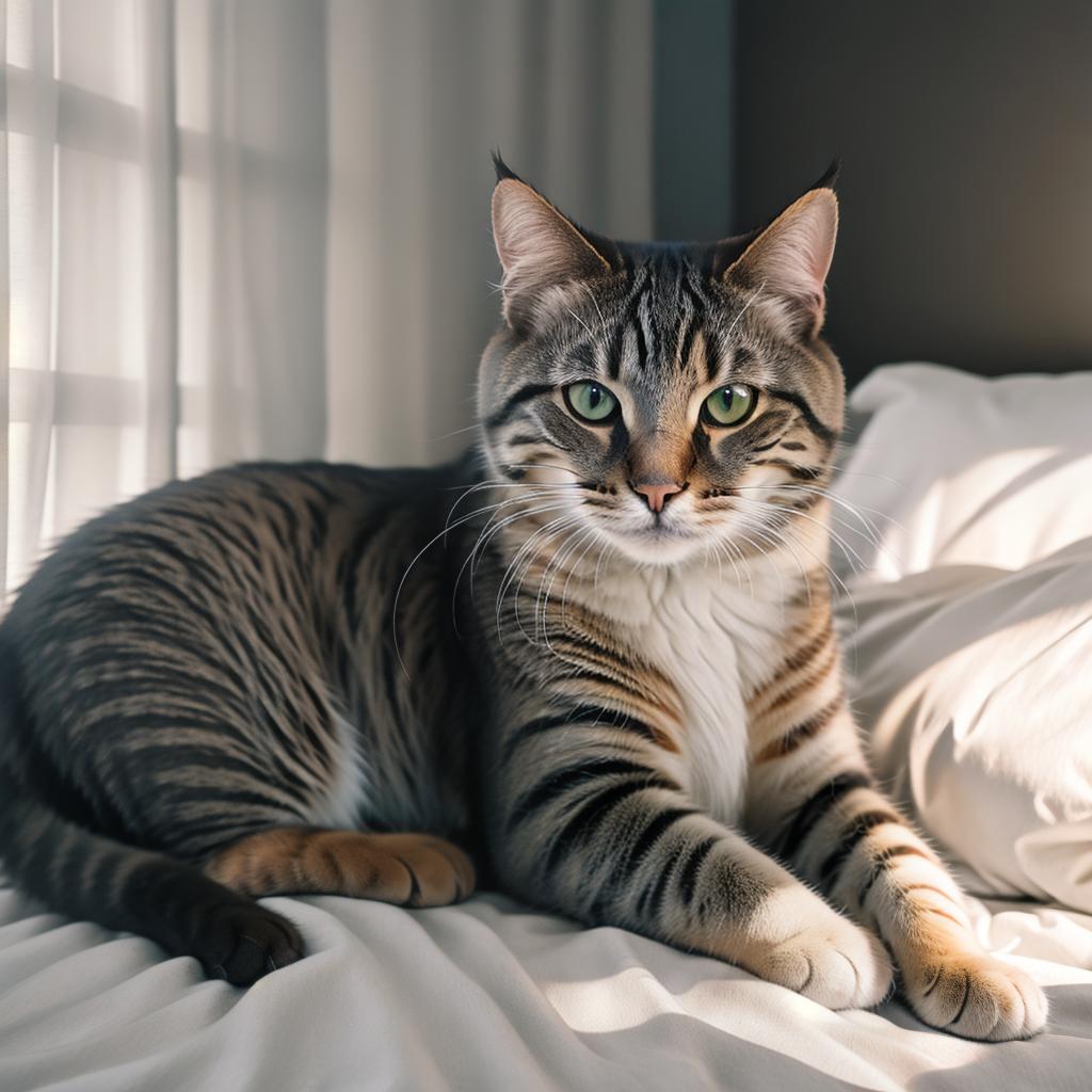  @PB_ImgGenBot Cat hyperrealistic, full body, detailed clothing, highly detailed, cinematic lighting, stunningly beautiful, intricate, sharp focus, f/1. 8, 85mm, (centered image composition), (professionally color graded), ((bright soft diffused light)), volumetric fog, trending on instagram, trending on tumblr, HDR 4K, 8K