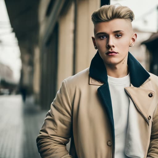 portrait+ style russian homosexual queer youtuber blonde very cute dude face