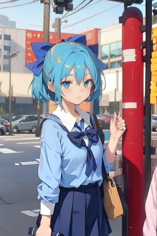  Cirno, school uniform, lewd