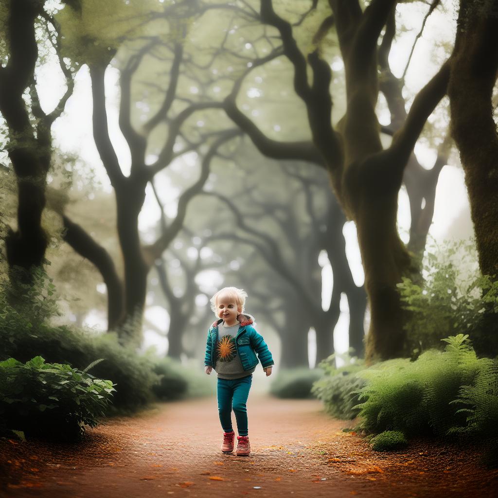  child playing in a park, using natural lighting and candid expressions. hyperrealistic, full body, detailed clothing, highly detailed, cinematic lighting, stunningly beautiful, intricate, sharp focus, f/1. 8, 85mm, (centered image composition), (professionally color graded), ((bright soft diffused light)), volumetric fog, trending on instagram, trending on tumblr, HDR 4K, 8K