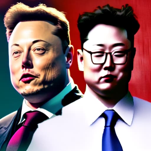 estilovintedois elon musk whit Kim Jon kun end Mattarella