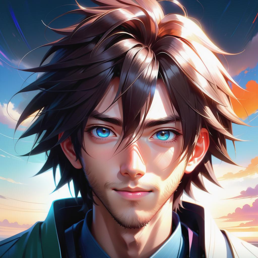  actual 8K portrait photo of gareth person, portrait, happy colors, bright eyes, clear eyes, warm smile, smooth soft skin, big dreamy eyes, beautiful intricate colored hair, symmetrical, soft lighting, detailed face, by makoto shinkai, stanley artgerm lau, wlop, rossdraws, concept art, digital painting, looking into camera