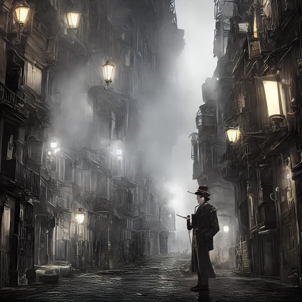  A Disney-style cartoon image of a boy detective, with a vintage film noir vibe. The boy is wearing a classic detective hat ((with a magnifying glass tucked into the hatband)), a trench coat ((with a notepad sticking out of the pocket)), and holding a pipe ((blowing smoke rings)). He is standing in a dimly lit alleyway, ((under a flickering street lamp)), while examining a mysterious clue ((a torn page from a diary)) with a serious expression. The scene is rendered in the best quality 8k resolution, with high detailed and ultra-detailed elements. hyperrealistic, full body, detailed clothing, highly detailed, cinematic lighting, stunningly beautiful, intricate, sharp focus, f/1. 8, 85mm, (centered image composition), (professionally color graded), ((bright soft diffused light)), volumetric fog, trending on instagram, trending on tumblr, HDR 4K, 8K