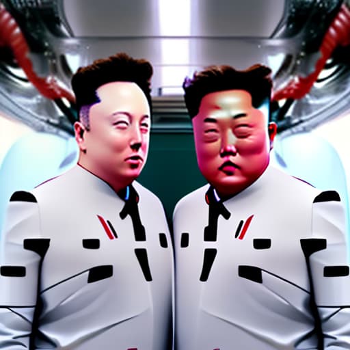 estilovintedois elon musk whit Kim Jon kun