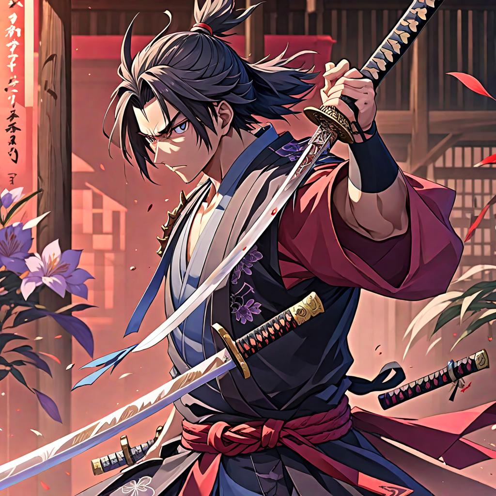  anime style artwork, (masterpiece:1.1), (highest quality:1.1), decorative object samurai sword, anime style, key visual, vibrant, studio anime, highly detailed