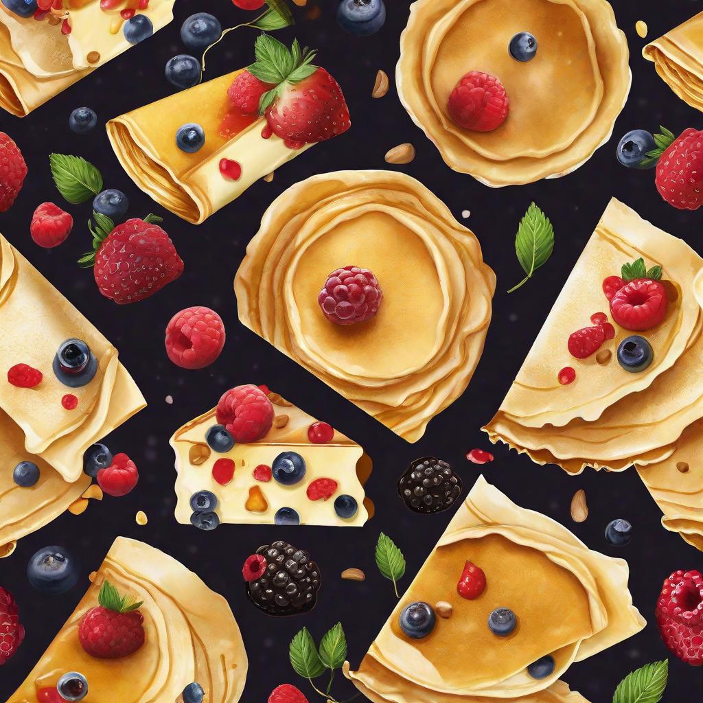  masterpiece, best quality,Create an image for a crepe dessert