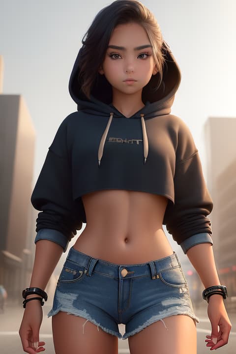  ((extremely beautiful:1.5)), ((12 year old in a cropped hoodie and ripped jeans:1.3)), ((flat chested:1.3)), ((fighting in the streets)), 1girl,, detailed eyes, hyperrealistic, full body, highly detailed, cinematic lighting, intricate, sharp focus, f/1. 8, 85mm, (centered image composition), (professionally color graded), ((bright soft diffused light)), volumetric fog, trending on instagram, HDR 4K, 8K