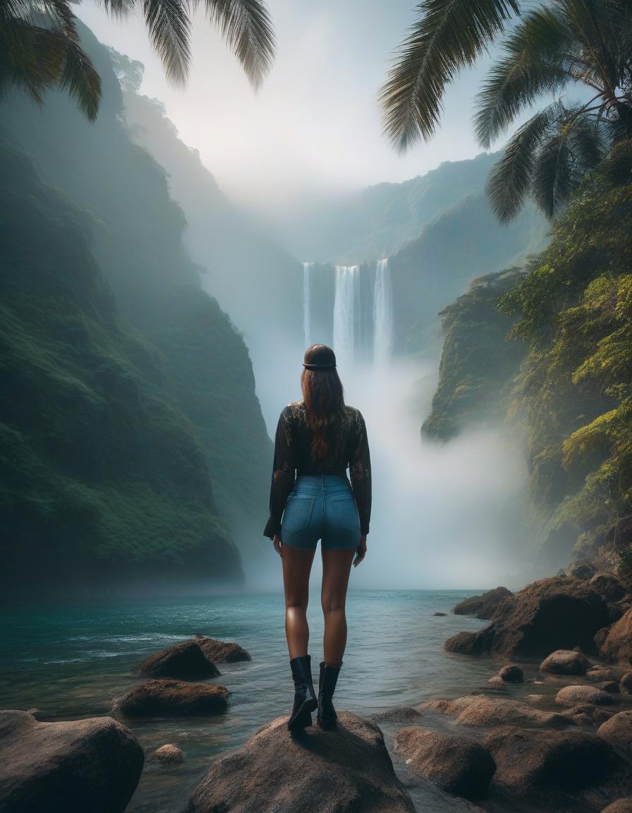  How does Paradise look? hyperrealistic, full body, detailed clothing, highly detailed, cinematic lighting, stunningly beautiful, intricate, sharp focus, f/1. 8, 85mm, (centered image composition), (professionally color graded), ((bright soft diffused light)), volumetric fog, trending on instagram, trending on tumblr, HDR 4K, 8K