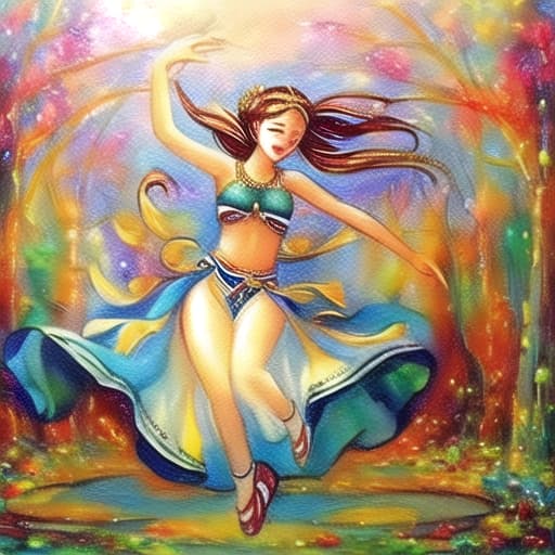  painting of maiden dancing