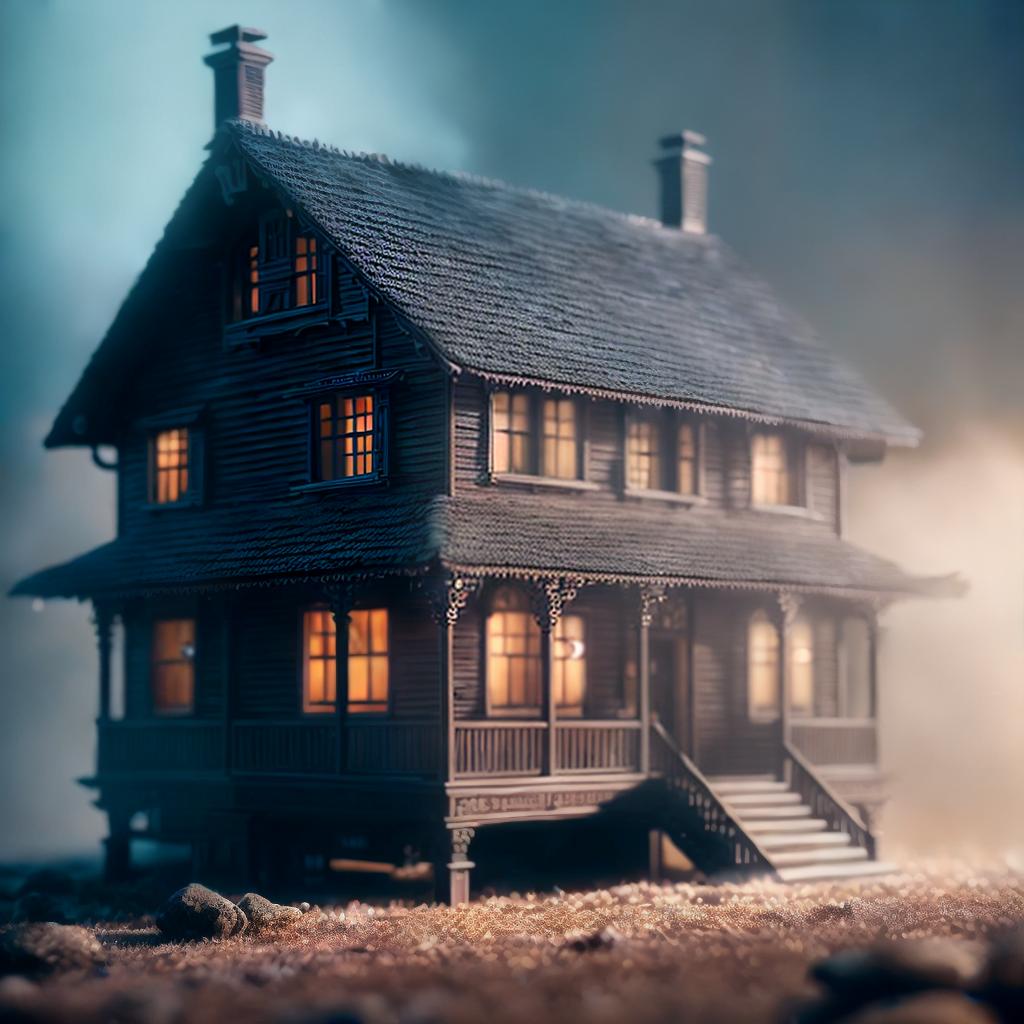  house ,highly detailed, cinematic lighting, stunningly beautiful, intricate, sharp focus, f1. 8, 85mm, (centered image composition), (professionally color graded), ((bright soft diffused light)), volumetric fog, trending on instagram, trending on tumblr, HDR 4K, 8K