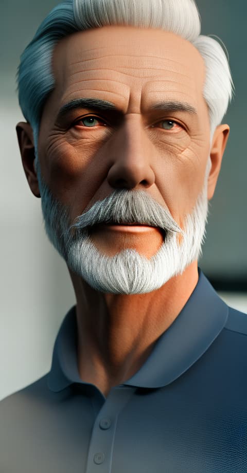 redshift style 58 -year -old man, blue eyes, little gray blond hair, square -grade without rim, 1.85 m, without beard hyperrealistic, full body, detailed clothing, highly detailed, cinematic lighting, stunningly beautiful, intricate, sharp focus, f/1. 8, 85mm, (centered image composition), (professionally color graded), ((bright soft diffused light)), volumetric fog, trending on instagram, trending on tumblr, HDR 4K, 8K