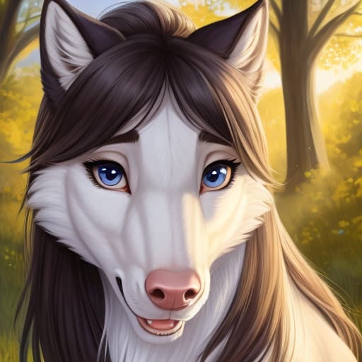  Cute wolf girl rimming feral horse, open eyes, digital art, masterpiece, 4k, fine details,