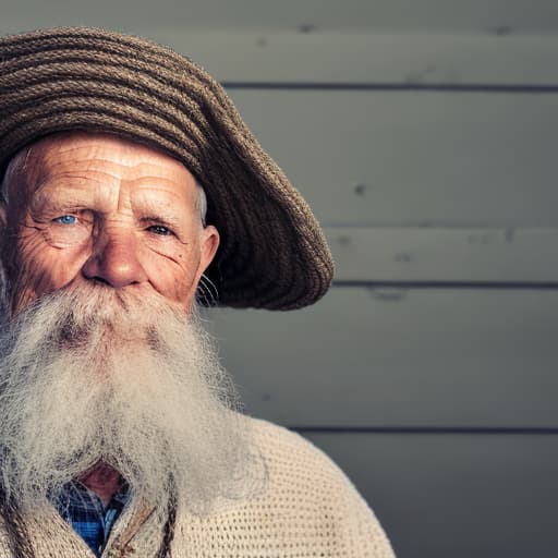 portrait+ style old fisherman